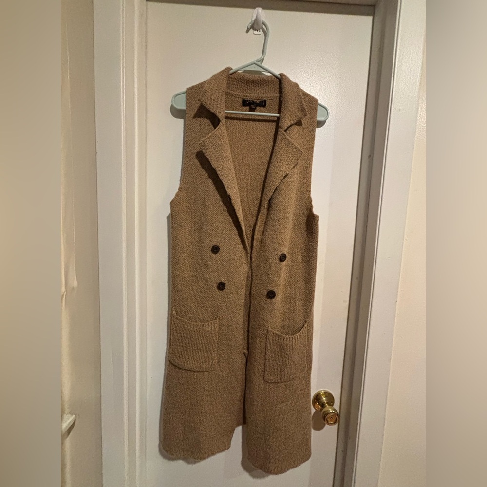 Women's Tan and Brown Cardigan